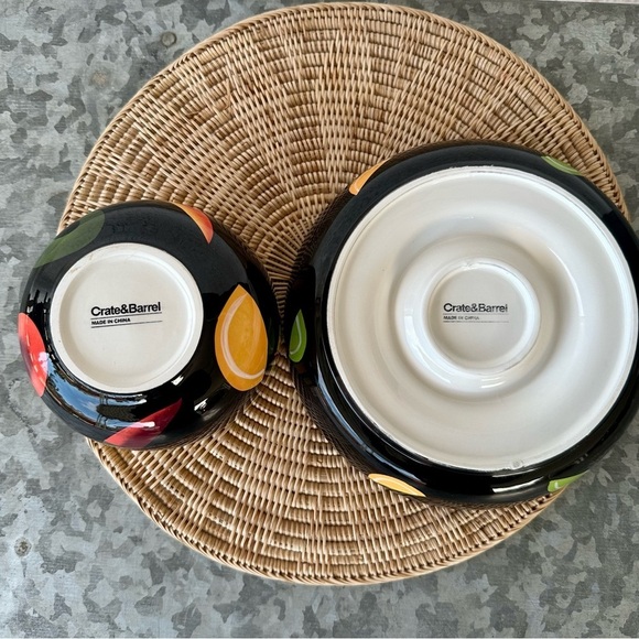 Crate & Barrel Ceramic Mambo Lime Margarita Salter & Salsa Set - Picture 3 of 3